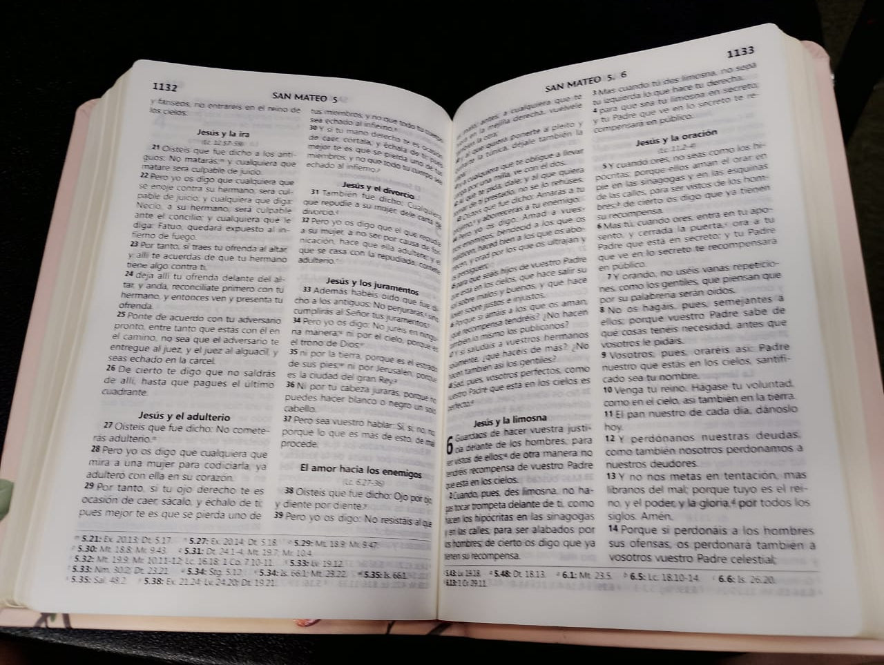 Biblia Reina Valera 1960 Letra Gigante Con Cierre Rosado bicolor