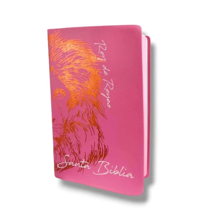 Biblia Reina Valera 1960 Letra Grande Diseño León Rosa