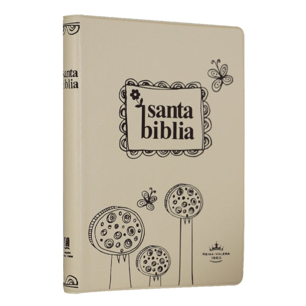 Biblia Reina Valera compacta vinil beige