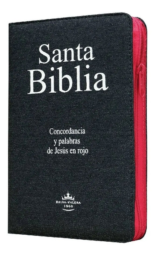 Biblia Letra Grande Jean Rosa Reina Valera 1960 con Cierre e Indice 12 Puntos