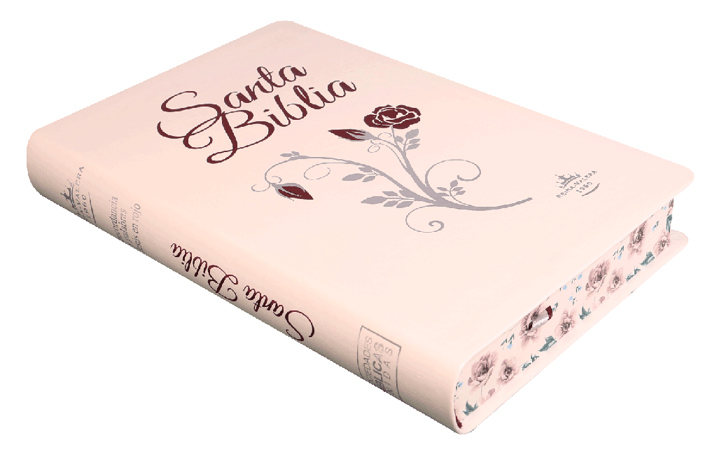 Reina Valera 1960 Letra Grande Índice Concordancia Blanca con Rosa