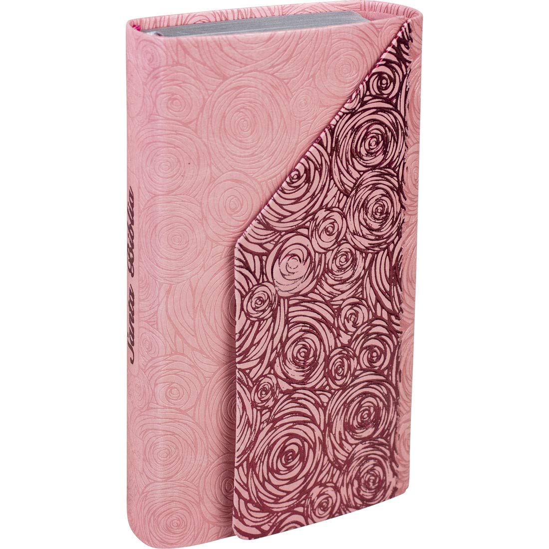 Biblia RVR60 Rosa Tapa Agenda con Concordancia, Índice, canto plateado