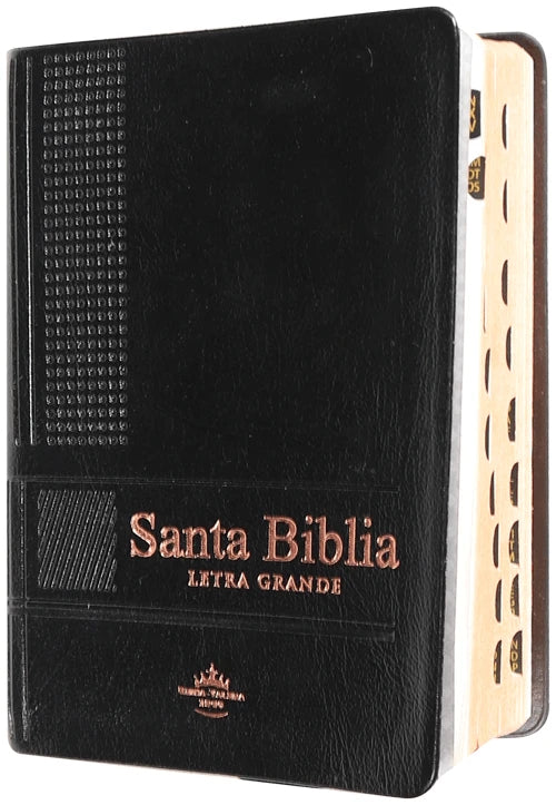 Biblia Reina Valera 1960 Tamaño Bolsillo Letra 9 puntos Vinil Negro canto color bronce