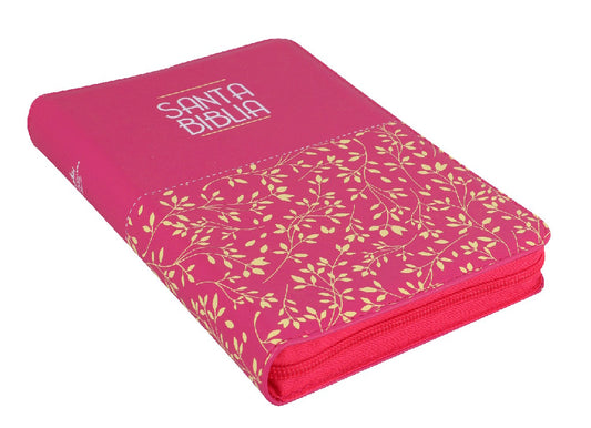 Biblia Reina Valera 1960 Fucsia Cierre Letra Grande