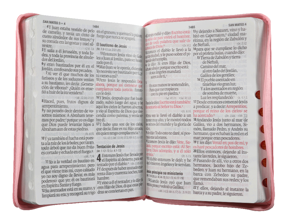 Biblia Reina Valera 1960 Grande Letra Super gigante Imitación Piel Rosa Fucsia