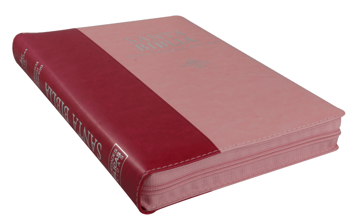 Biblia Reina Valera 1960 Grande Letra Super gigante Imitación Piel Rosa Fucsia