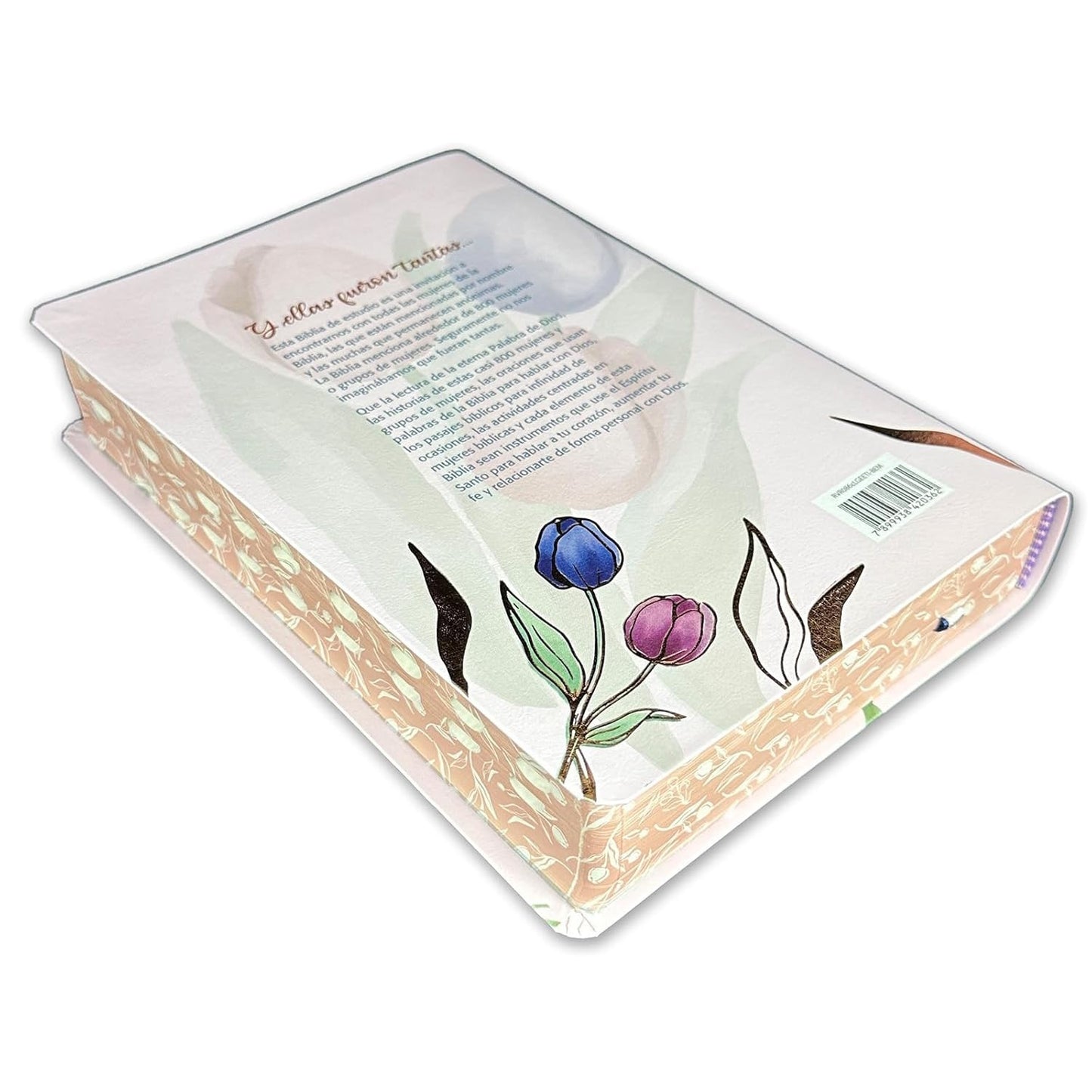 Biblia de Estudio Mujer RVR60 Letra grande índice Tulipán imitación piel