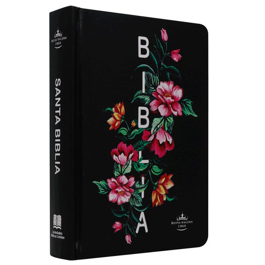 Biblia Reina Valera 1960 Compacta Fuente de Bendiciones Tapa dura Flores