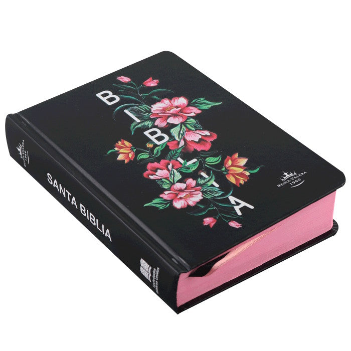 Biblia Reina Valera 1960 Compacta Fuente de Bendiciones Tapa dura Flores