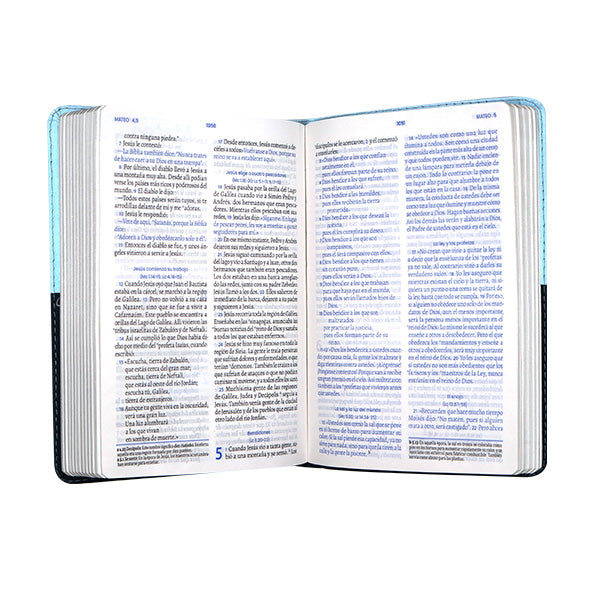 Biblia TLA Mediana Letra Grande 11 puntos Imitación piel Azul