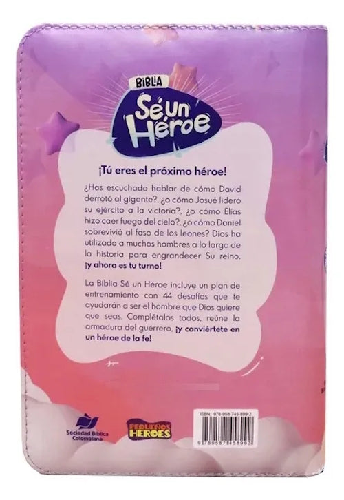 Biblia Infantil Tla Con Cierre Canto Rosado