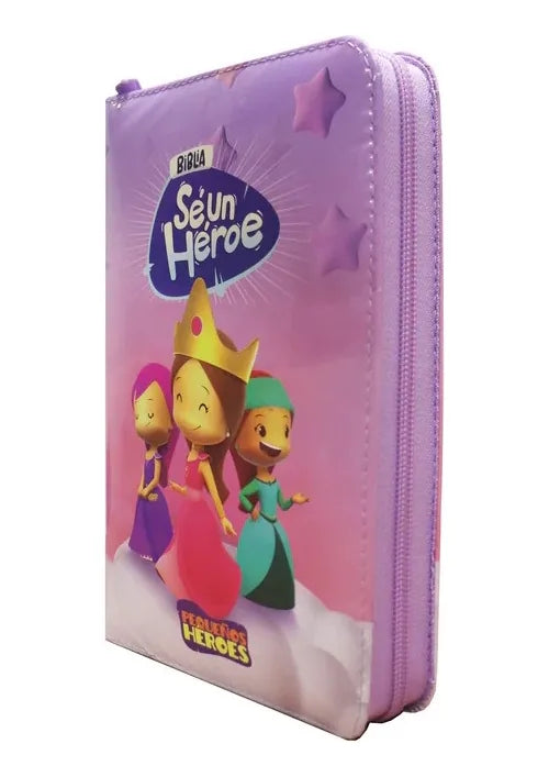 Biblia Infantil Tla Con Cierre Canto Rosado