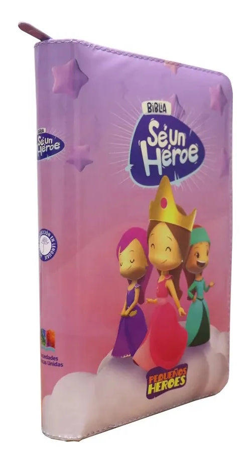 Biblia Infantil Tla Con Cierre Canto Rosado