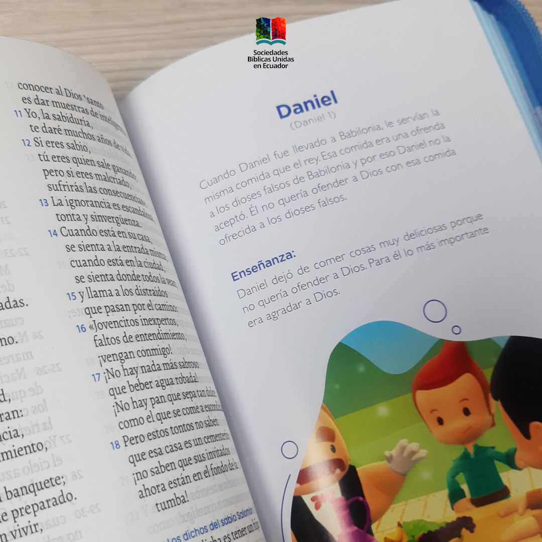 Biblia Infantil Tla Con Cierre Canto Azul