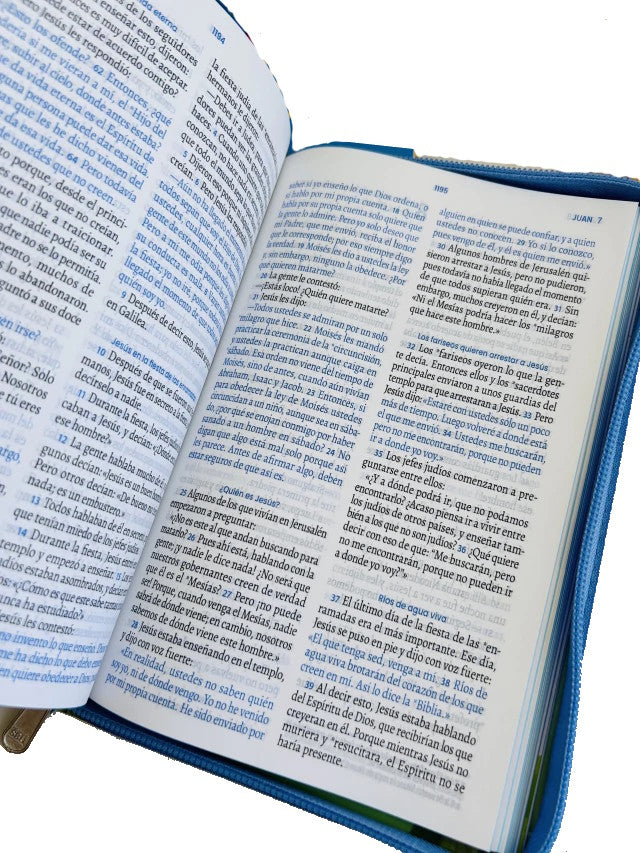 Biblia Infantil Tla Con Cierre Canto Azul