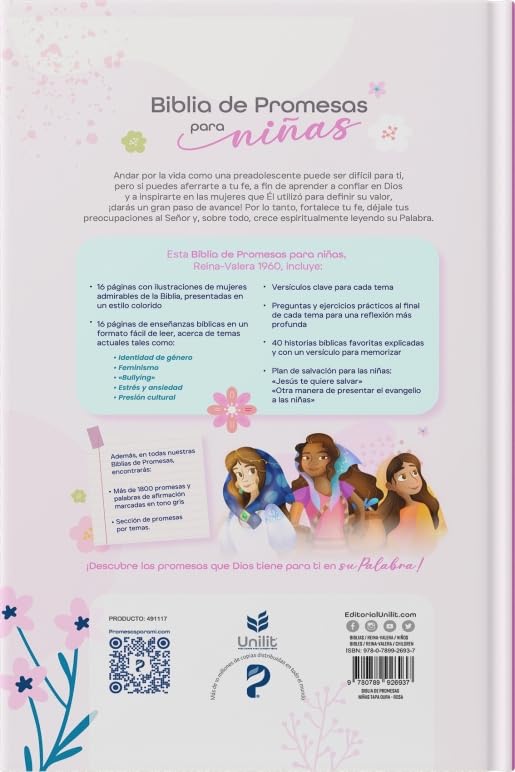 Biblia de Promesas para Niñas NTV – Historias Bíblicas, Tapa Dura