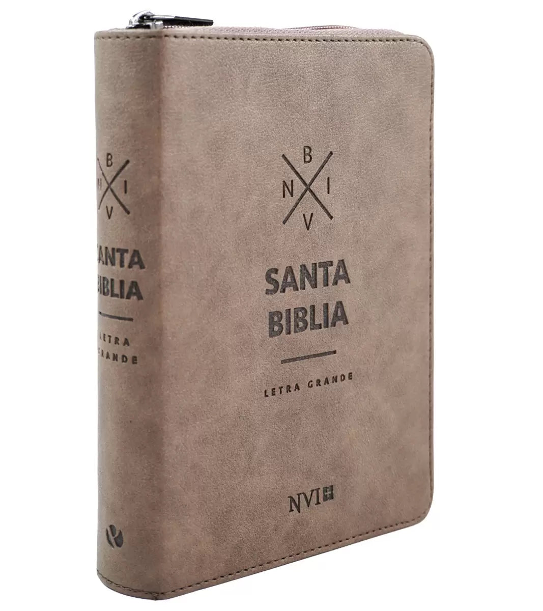 Santa Biblia NVI, Marrón, Piel Especial con Cierre, Compacta