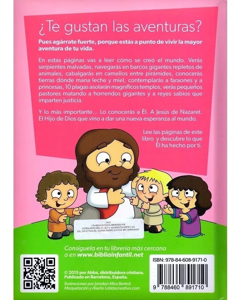 La Biblia para todos los niñas rosado ilustrada
