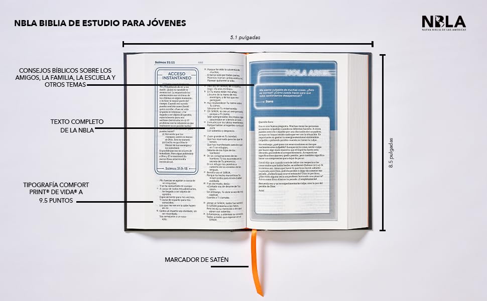 NBLA Biblia de estudio para jovenes Tapa dura