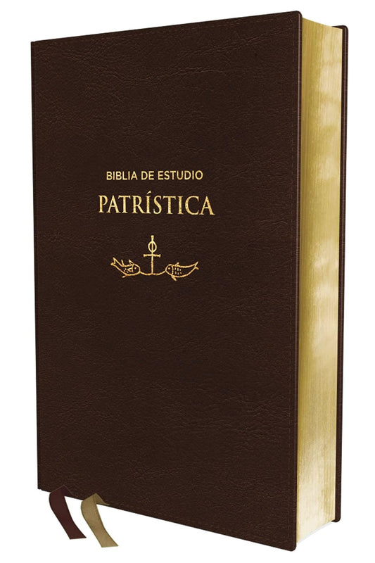 RVR, Biblia de Estudio Patrística, Leathersoft, Marrón