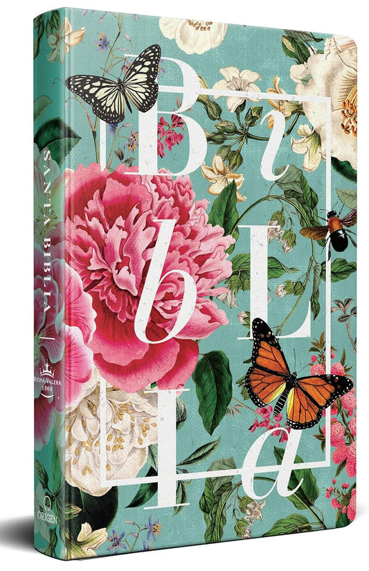 Biblia Reina Valera 1960 letra 10,5 puntos tapa dura Jardín de flores