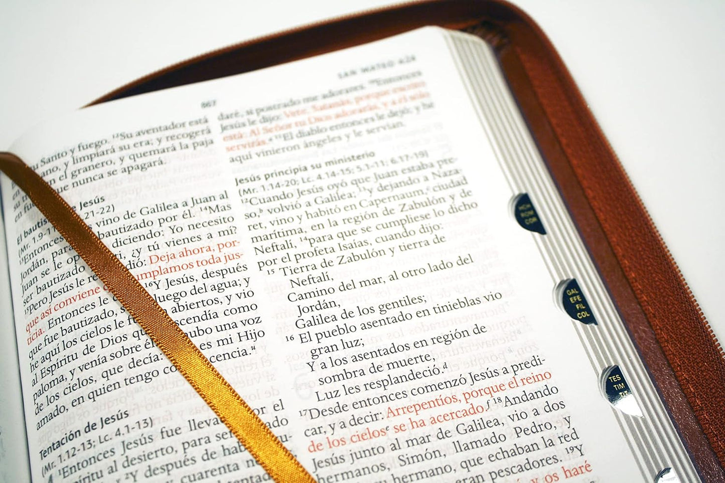 Biblia RVR 1960 letra grande tamaño manual cremallera e índice