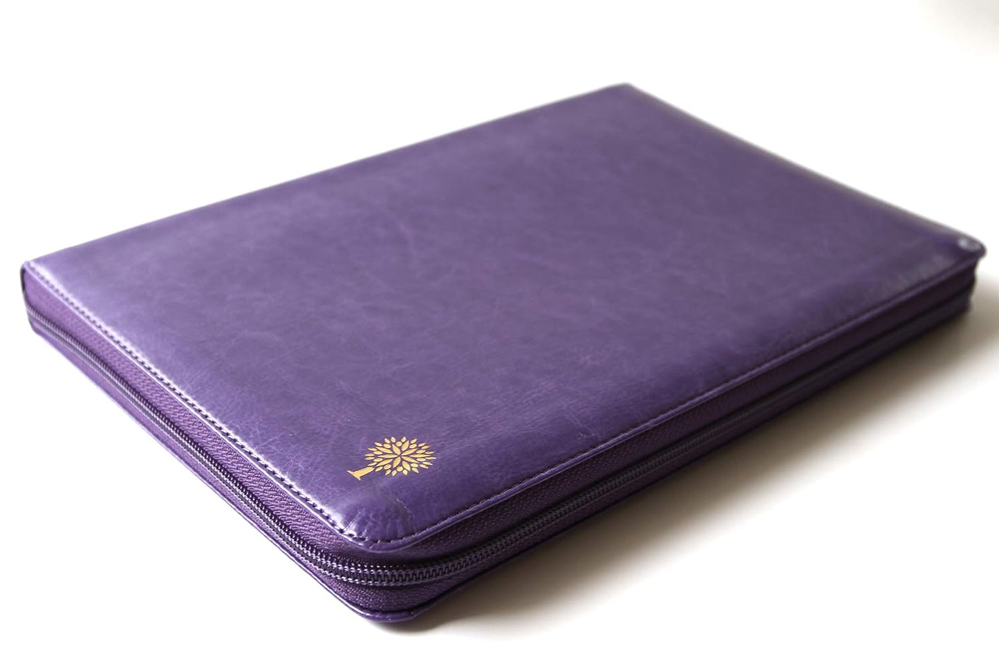 Biblia Reina Valera 1960 Tamaño grande, letra grande piel morada con cierre