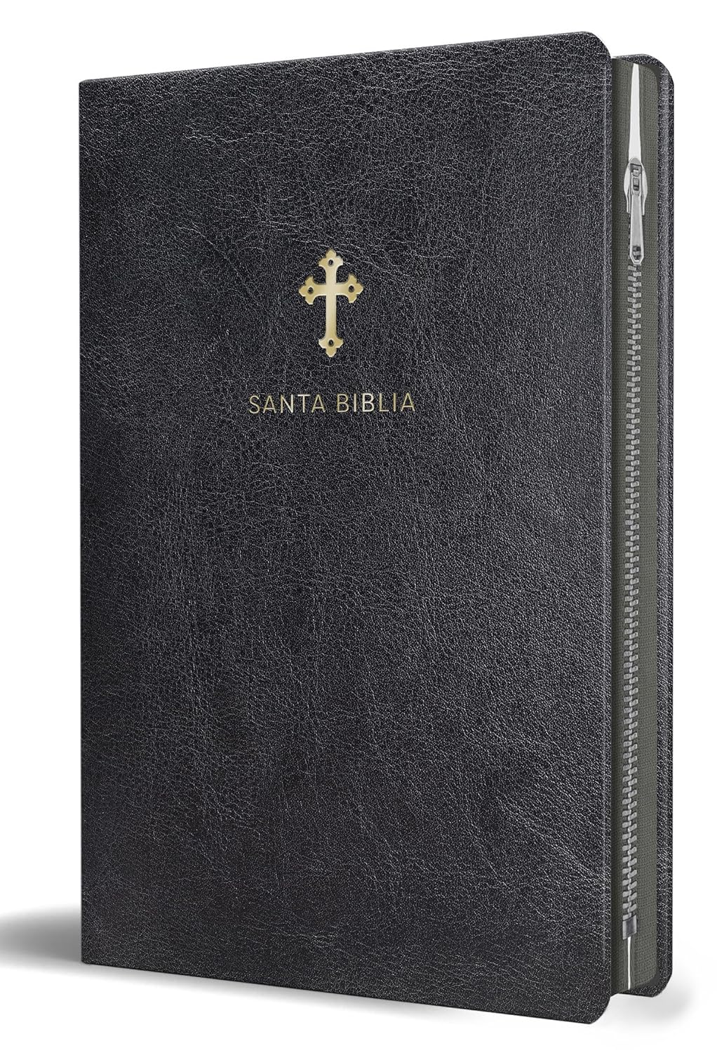 Biblia Reina Valera 1960 Tamaño grande, letra grande piel negra con cremallera