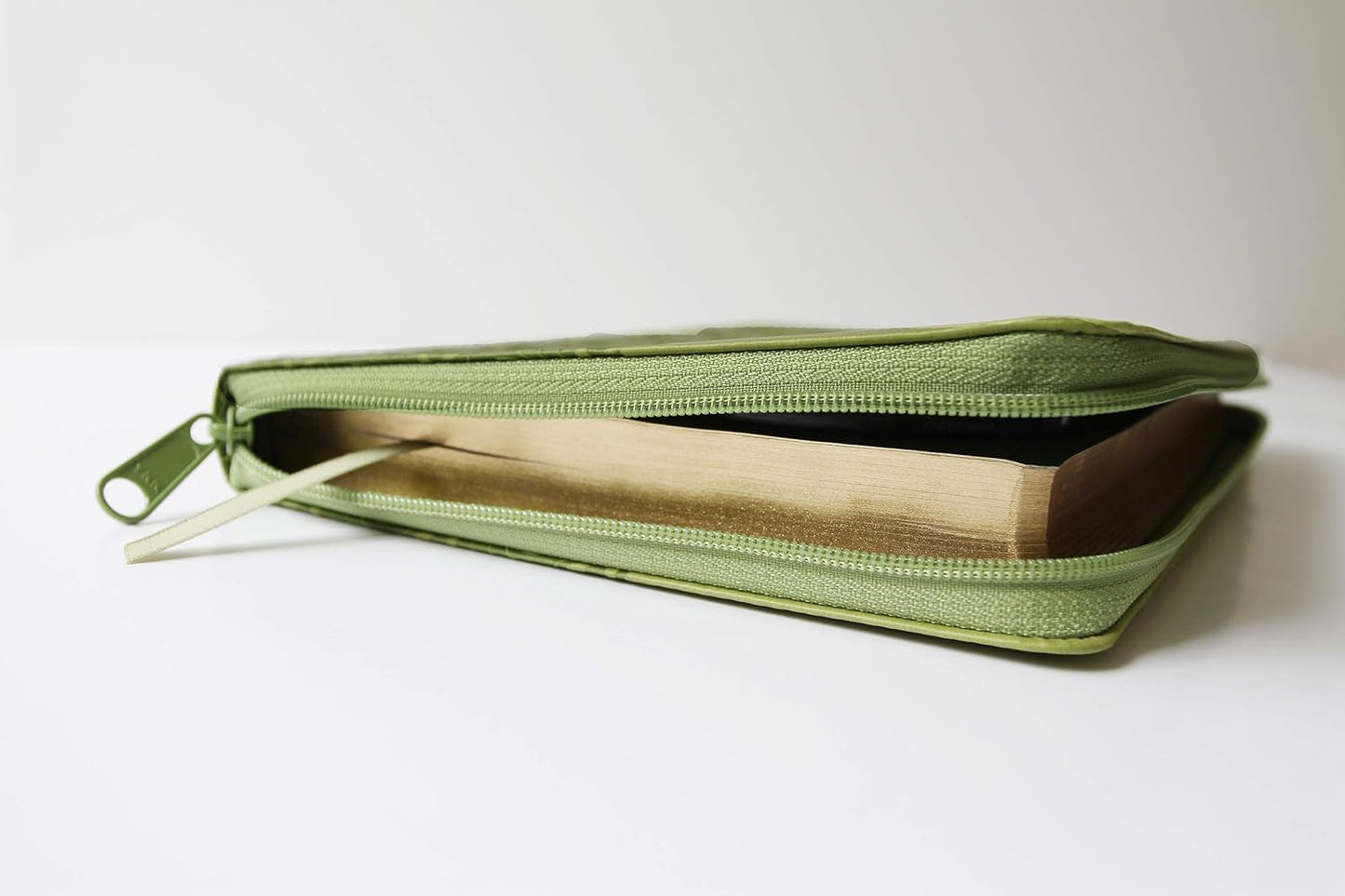 Biblia Reina Valera 1960 Tamaño grande, letra grande piel verde con cierre