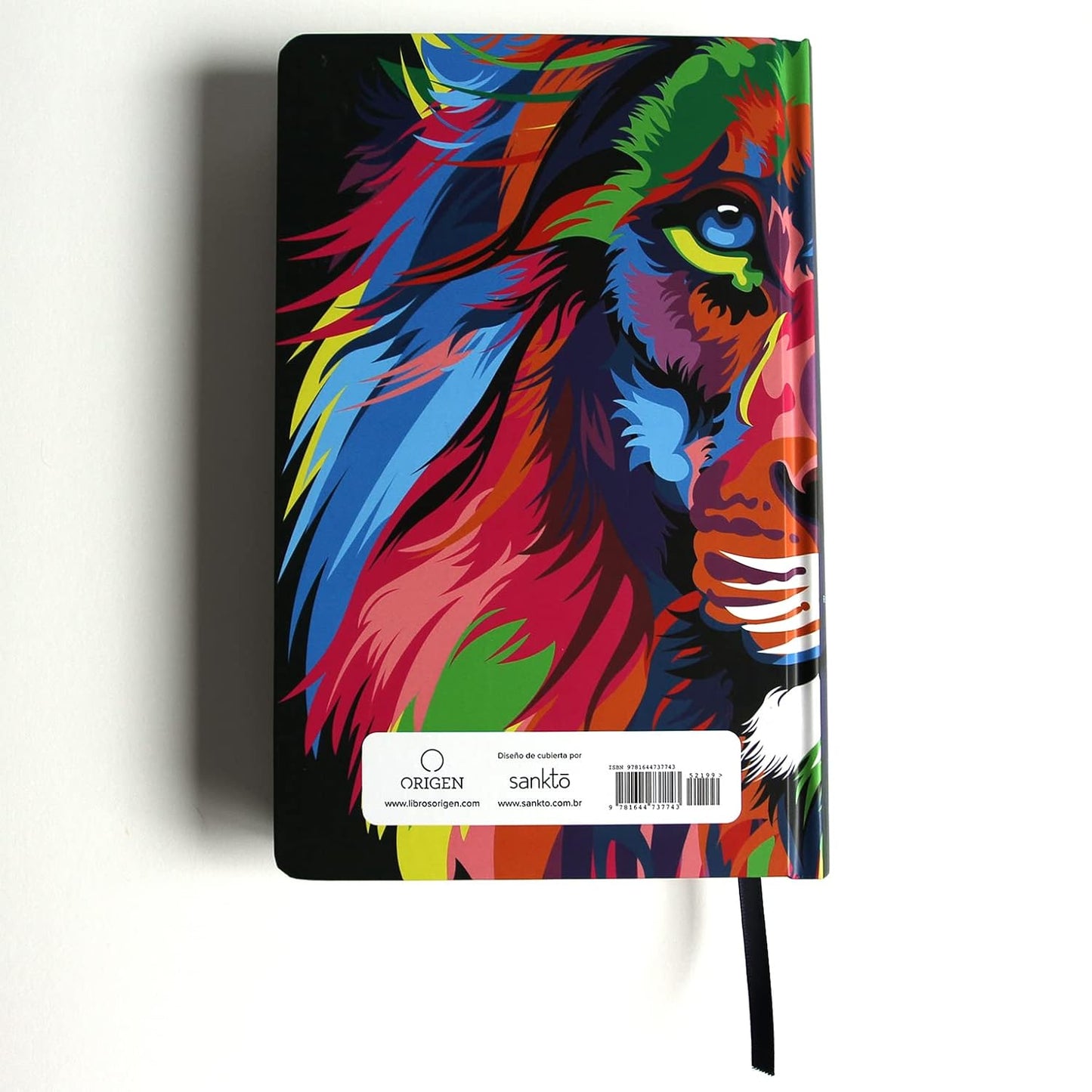 Biblia RVR 1960 letra grande, tamaño manual, tapa dura León de Juda arcoíris