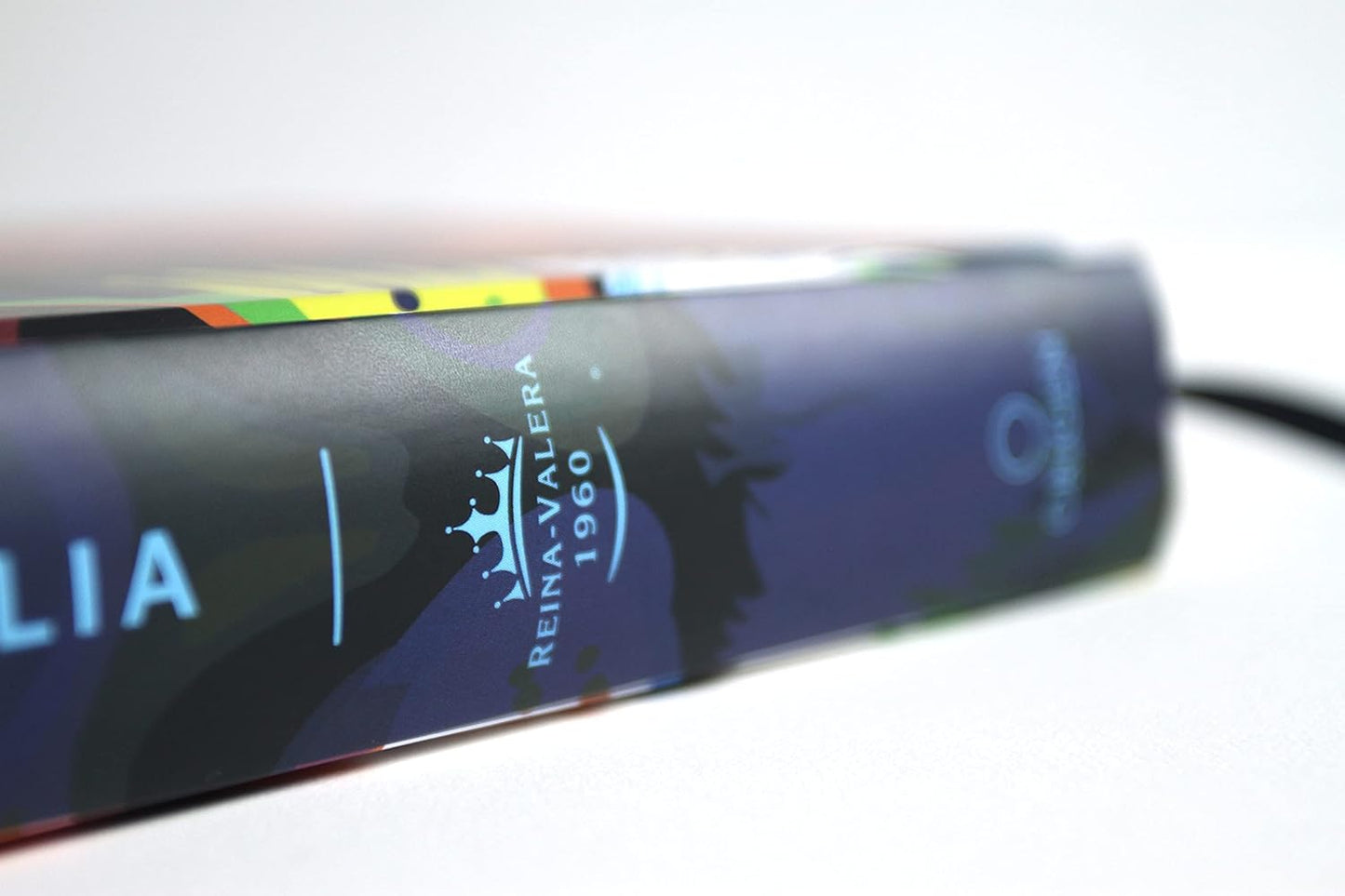 Biblia RVR 1960 letra grande, tamaño manual, tapa dura León de Juda arcoíris