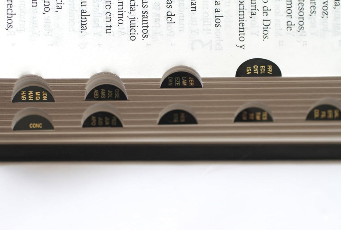 Biblia Reina Valera 1960 letra grande. Símil piel negro, índice, tamaño manual