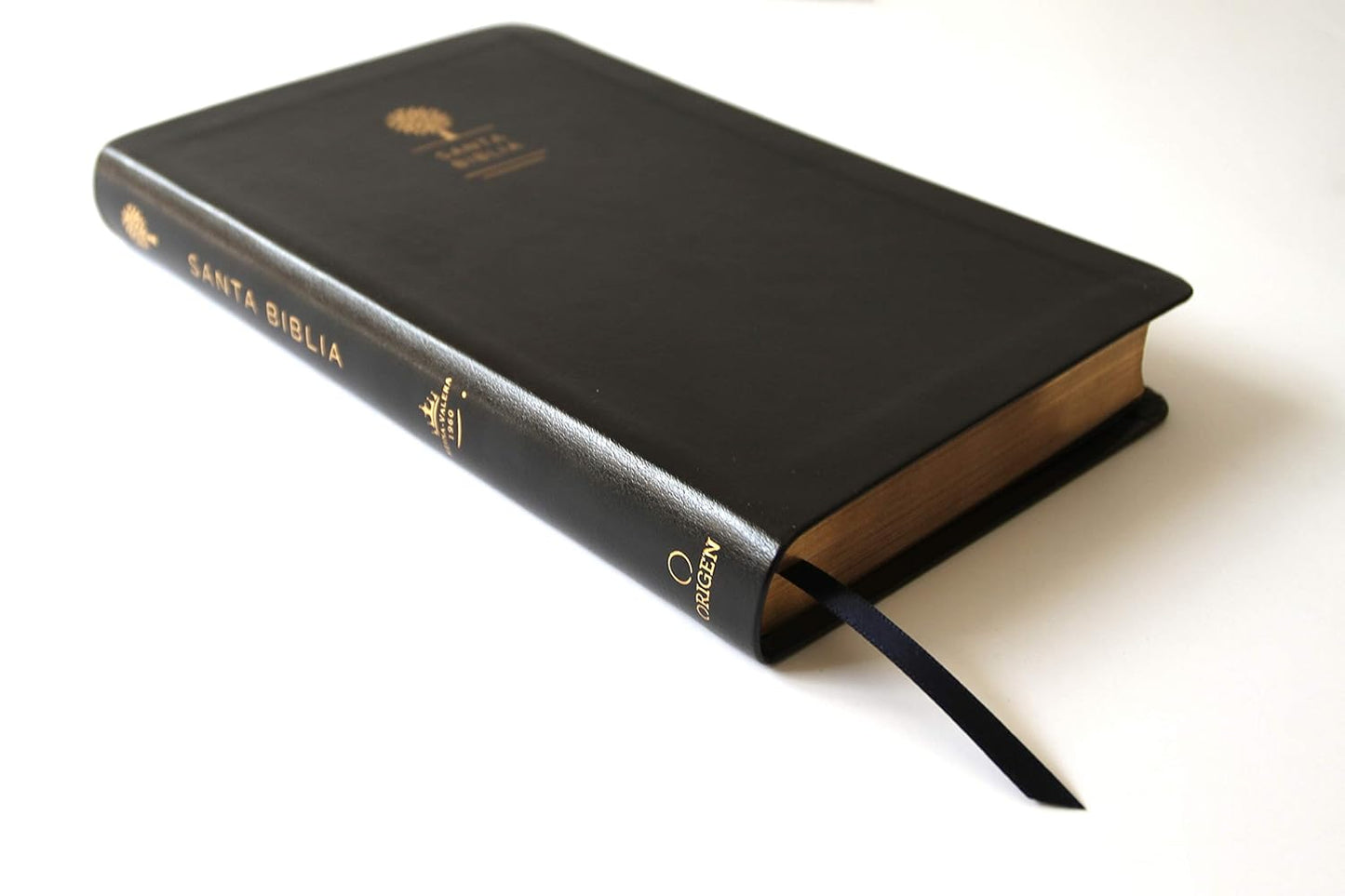 Biblia Reina Valera 1960 letra grande. Símil piel negro, índice, tamaño manual