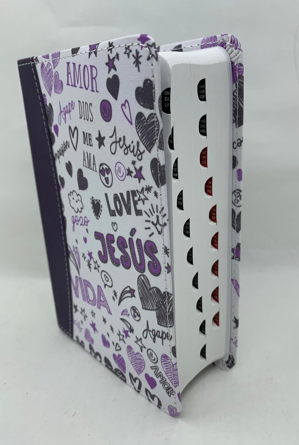 Biblia RVR60 tamaño bolsillo PJR - Palabras de Vida. Amor lila