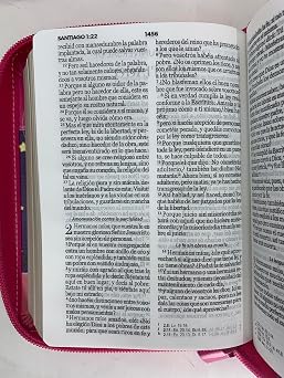 Biblia de Tamaño Bolsillo con Cierre RV1960 fucsia/rosa/turquesa para mujeres