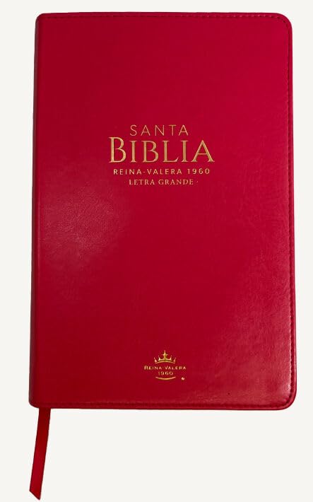 Biblia RVR 1960 Letra Grande Tamaño Manual Símil Piel Fucsia con Índice con Cierre