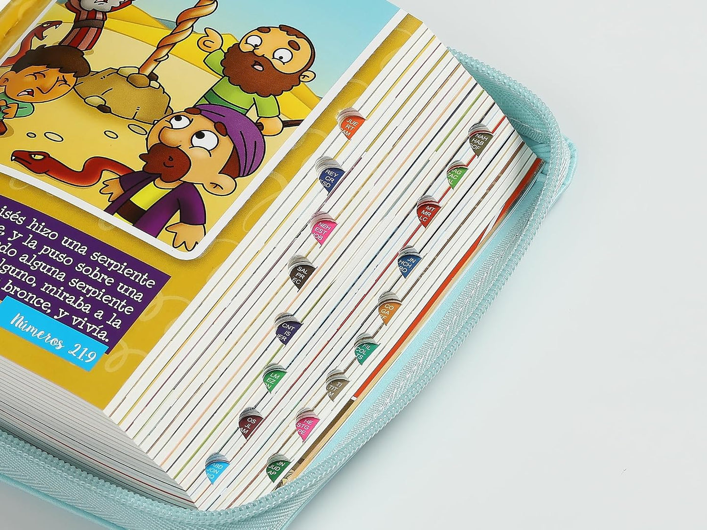 Biblia Mi Gran Viaje Niñas ilustrada RV1960Con Índice cierre globos turquesa