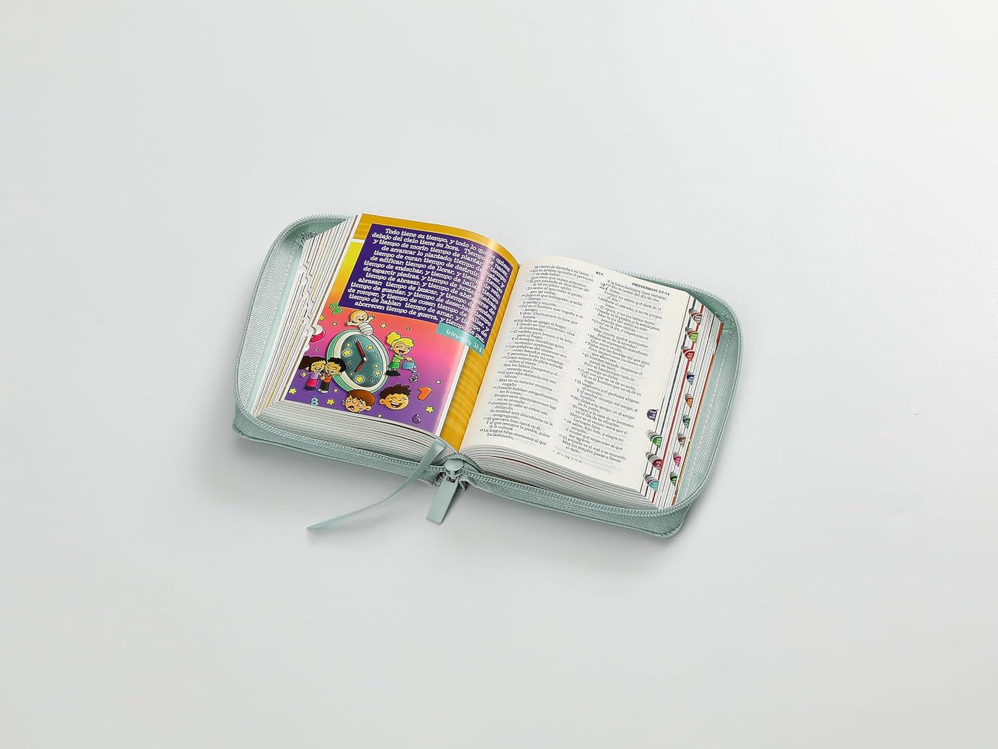 Biblia Mi Gran Viaje Niñas ilustrada RV1960Con Índice cierre globos turquesa