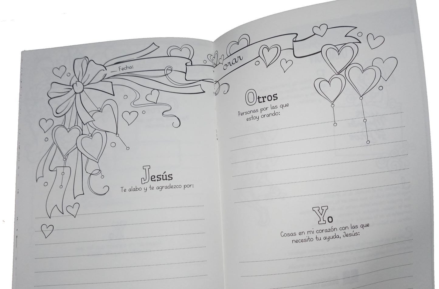 Diario de oración para niños para colorear