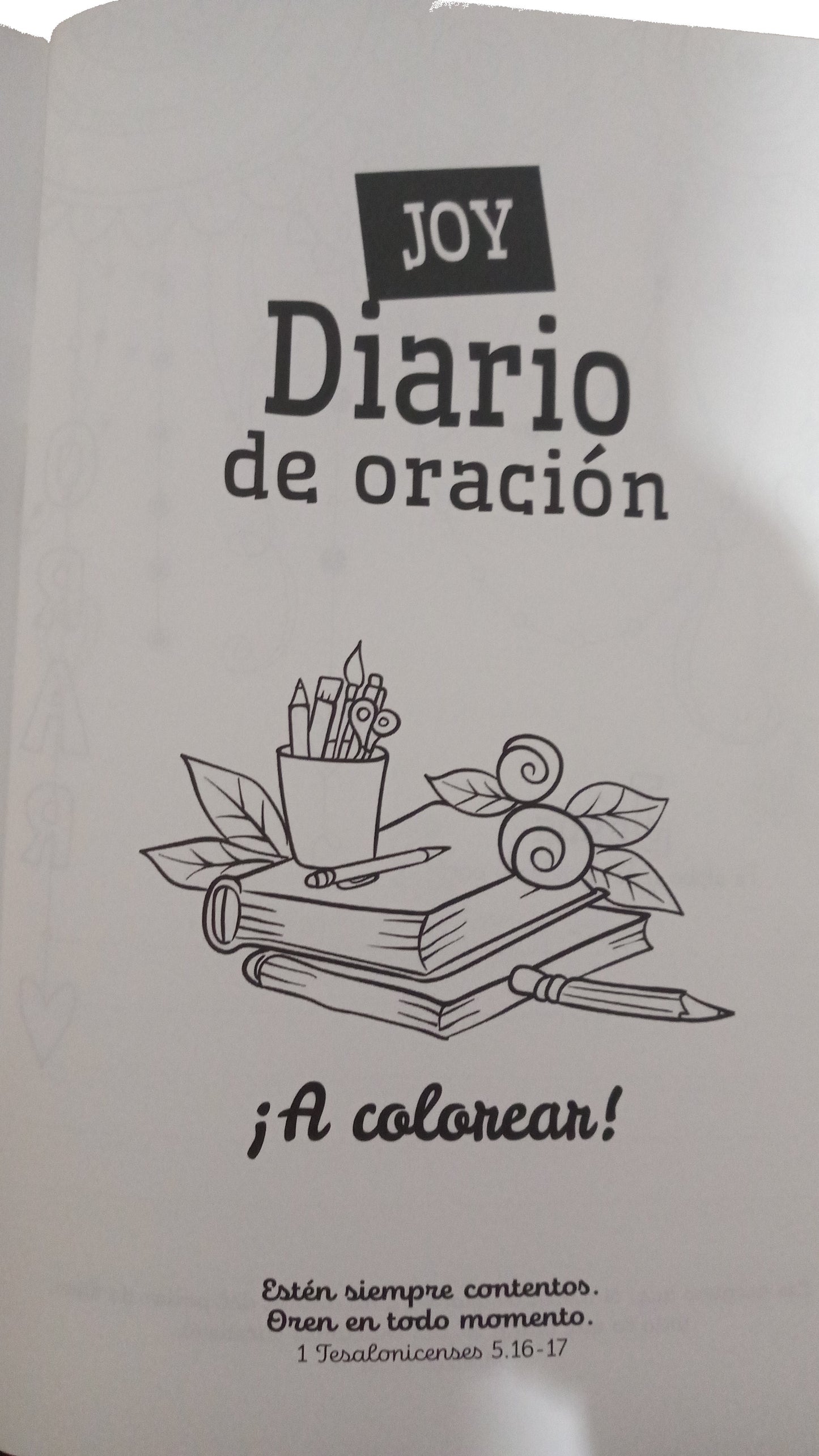 Diario de oración para niños para colorear