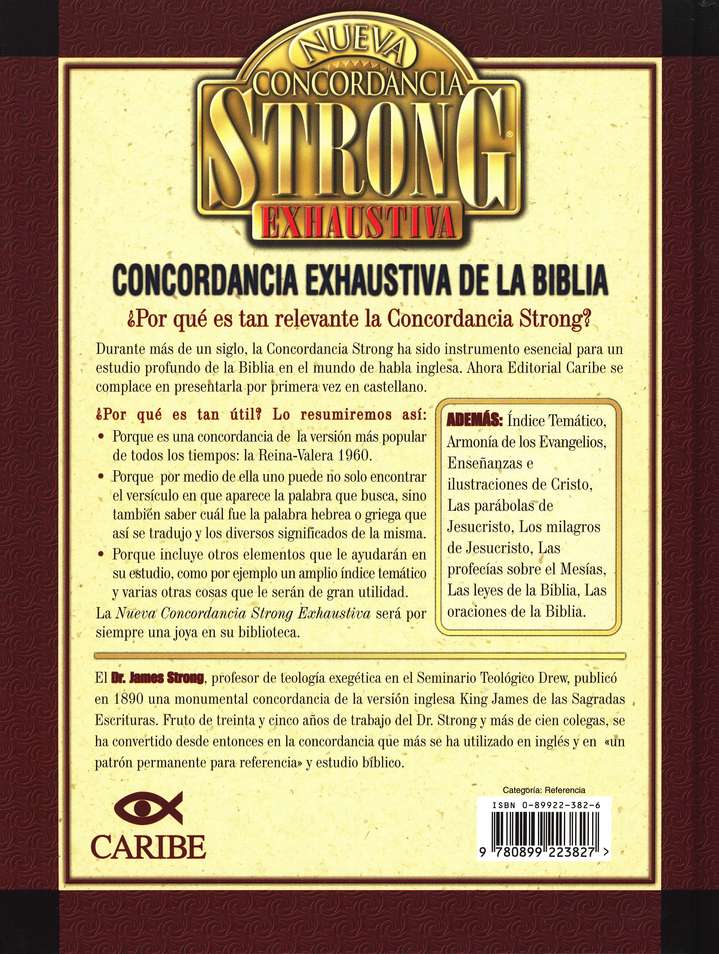 Libro Nueva Concordancia Strong Exhaustiva