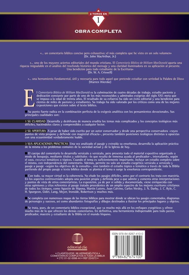 Comentario Biblico MacDonald: Obra Completa (Antiguo Testamento / Nuevo Testamento)